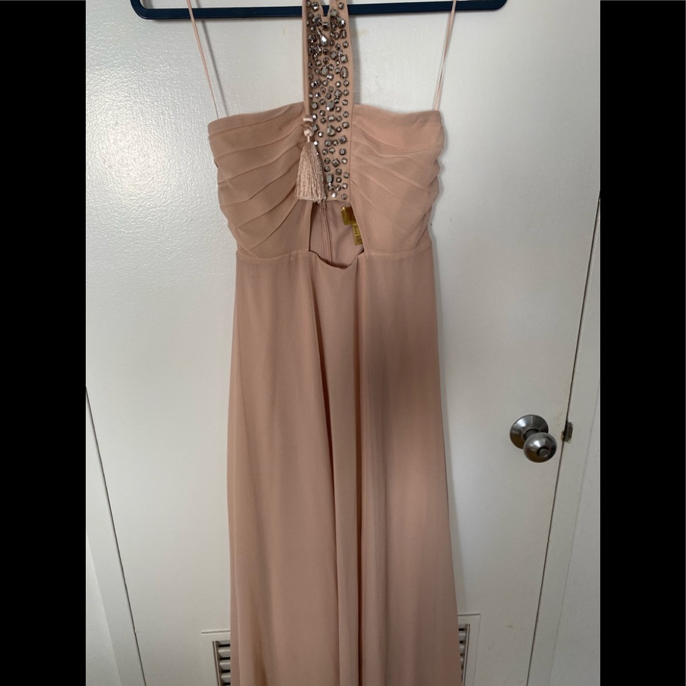 Nude maxi dress
